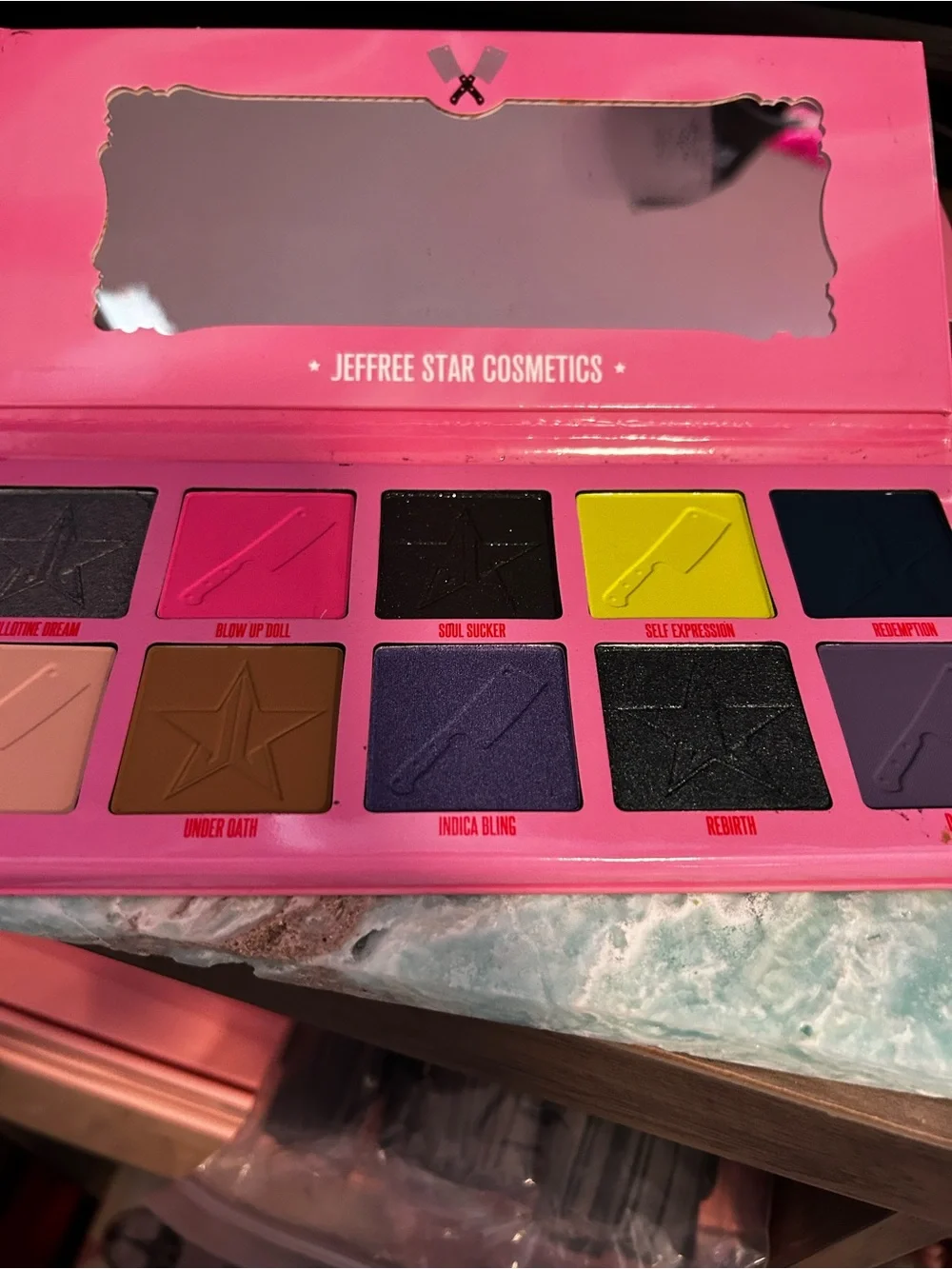 Jeffree Star Beauty Killer 2 Eyeshadow Palette - Pink, Gray, Red Accents